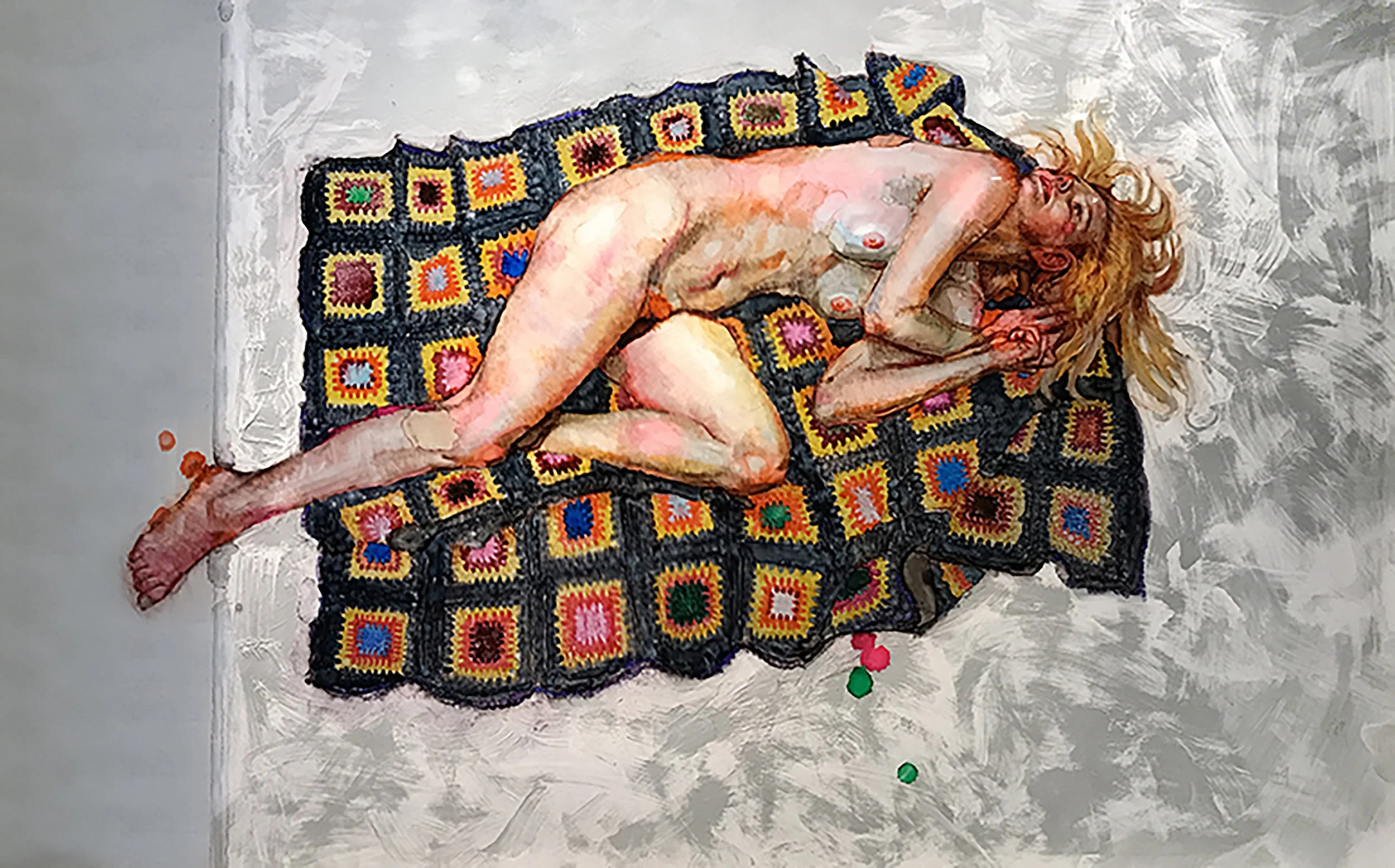 Girl on blanket