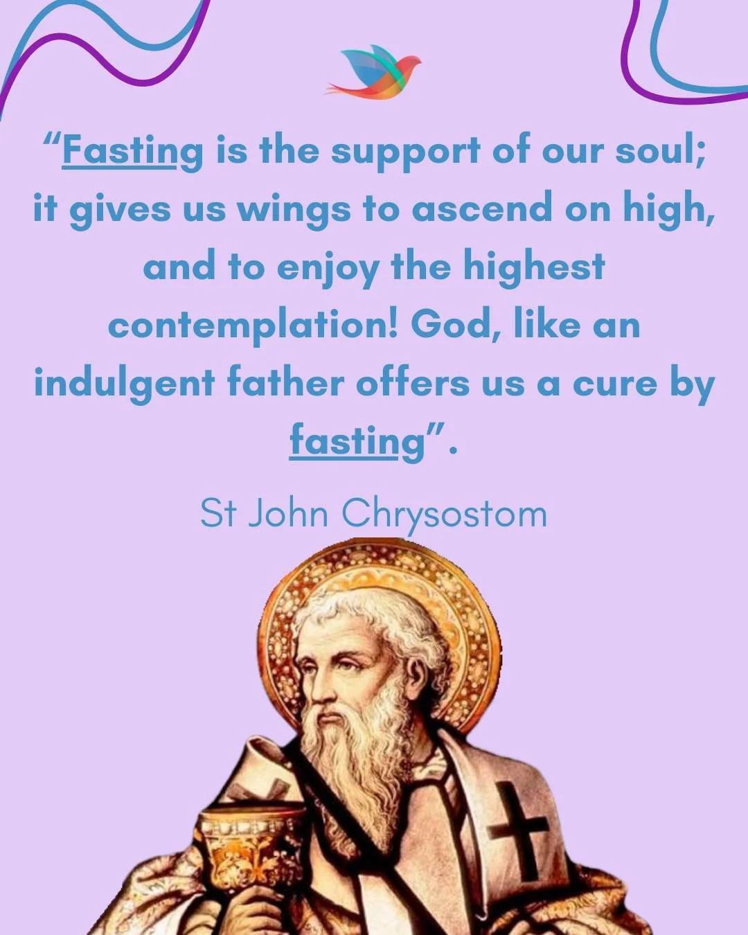 As we continue striving in our Lenten fasts, may we enter into deeper closeness with the Lord and rely even more on His strength! St John Chrysostom pray for us🙏