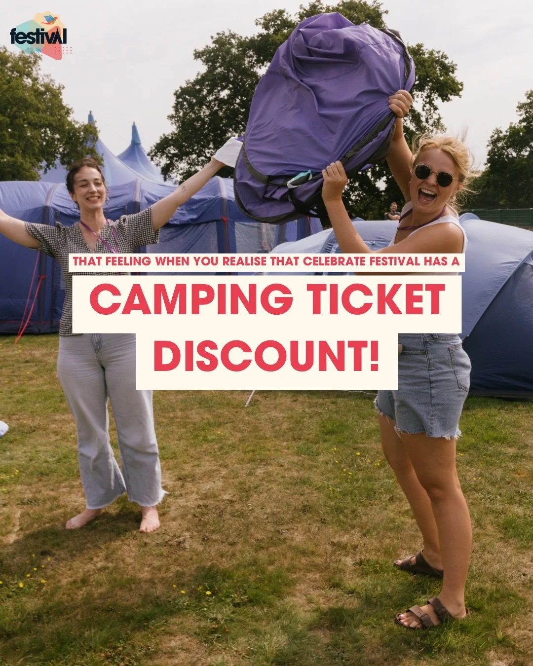 We have some exciting news this bright Saturday! ☀️☀️☀️☀️☀️

What better way to enjoy all that the festival has to offer and to get into the festival spirit than by camping?!

Tap this link here to get your DISPUNTED tickets now: https://www.celebrat