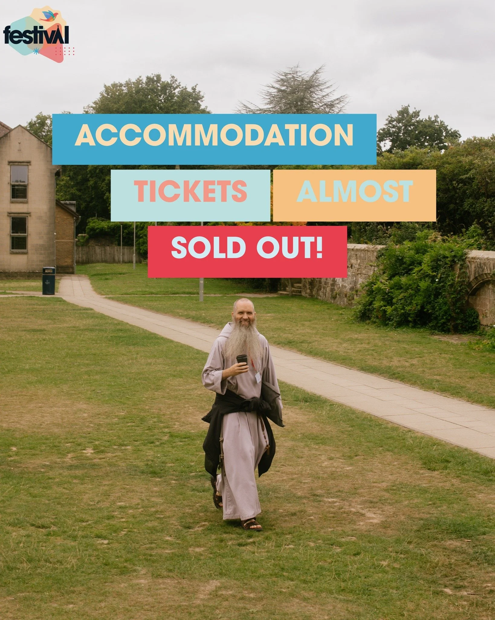 🌞🎪FULL BOARD SCHOOL ACCOMMODATION TICKETS ARE ALMOST SOLD OUT🎪🌞

Make sure you head over to our website and book your ticket TODAY to avoid missing out: https://www.celebratefestival.org/tickets 🎟

Just over 4 months until CELEBRATE festival! 🥳
