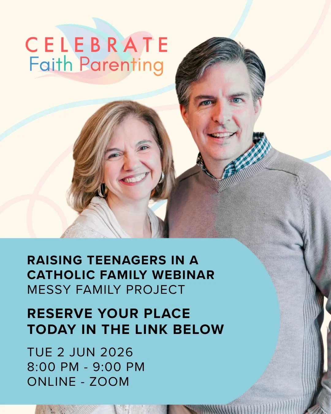 🎯 Have questions about raising teenagers in faith?
Join us for 'Raising Teenagers in a Catholic Family' with the Messy Family Project &ndash; a webinar for parents navigating the beautiful chaos of teen years.

📅 TUE 2 JUN | 8-9 PM | Online via Zoo