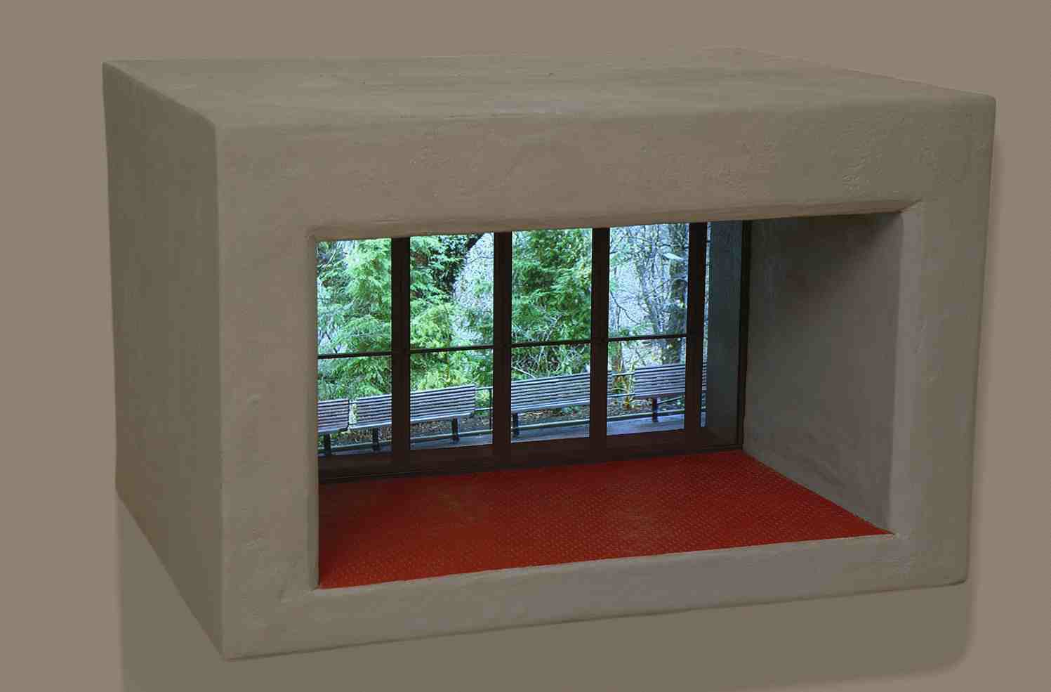 Mopy and the ape house entrance, 2006 mixed media 80x100x60 cm