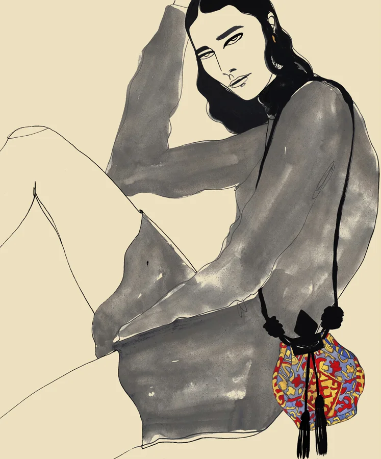 Fashion Illustration Of Athletic Purse