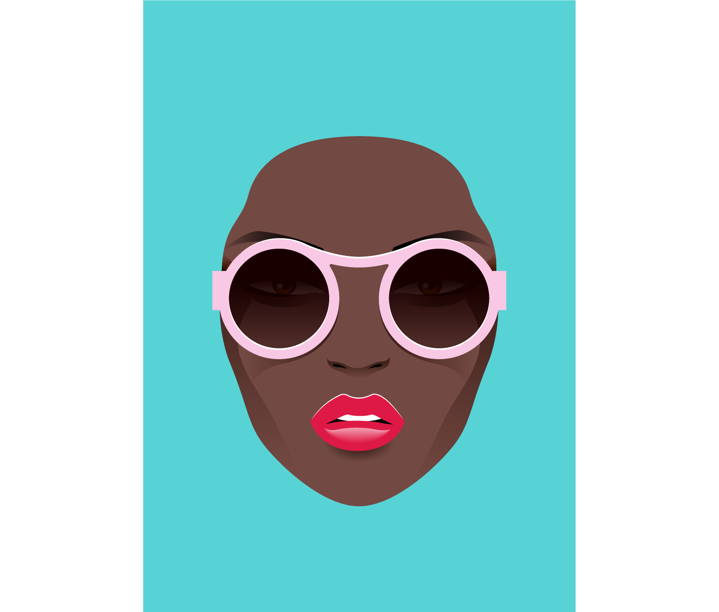 Face portrait of glossy Nairobi girl