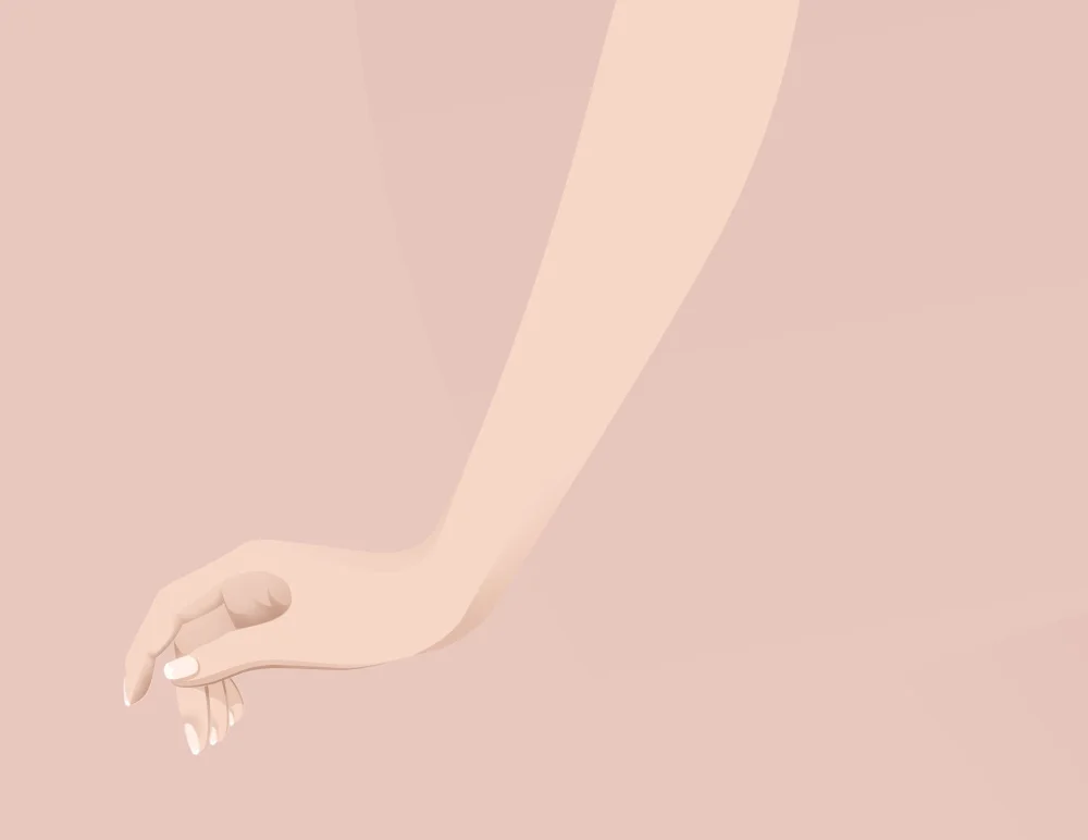 Soft curvy hand detailed paint