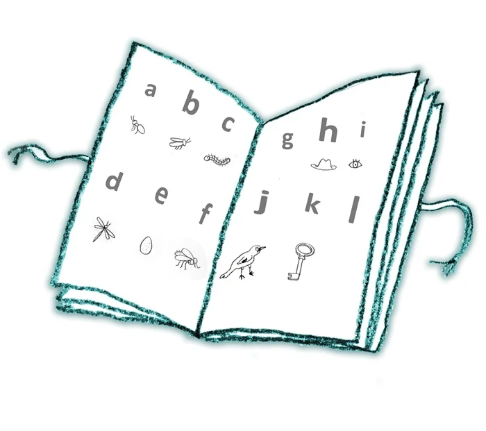 Basic English children book drawing