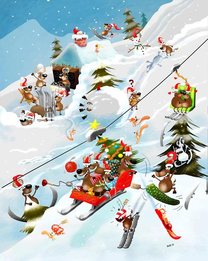 Skiing during christmas holidays