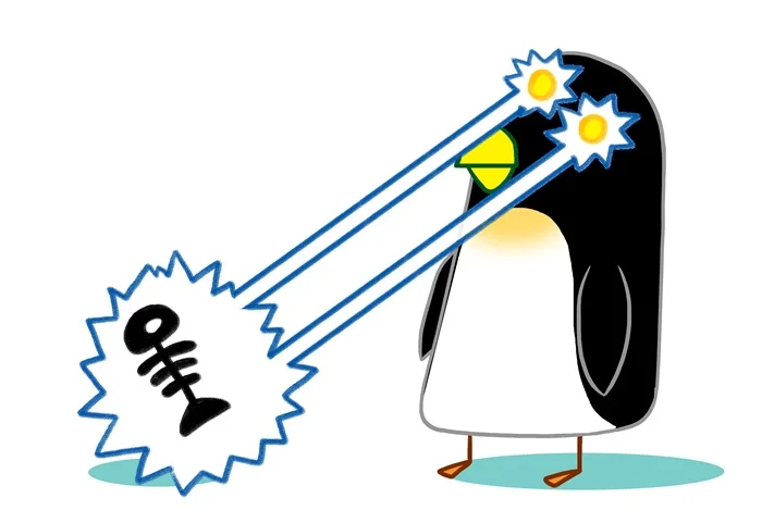 Penguin with some supreme power digital art