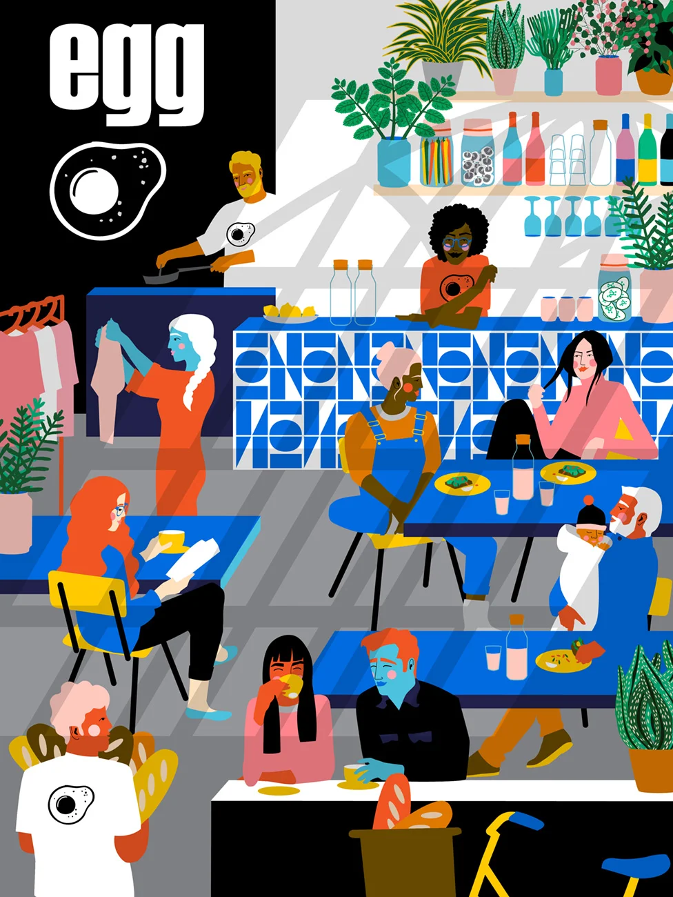 Lifestyle illustration of a local restaurant
