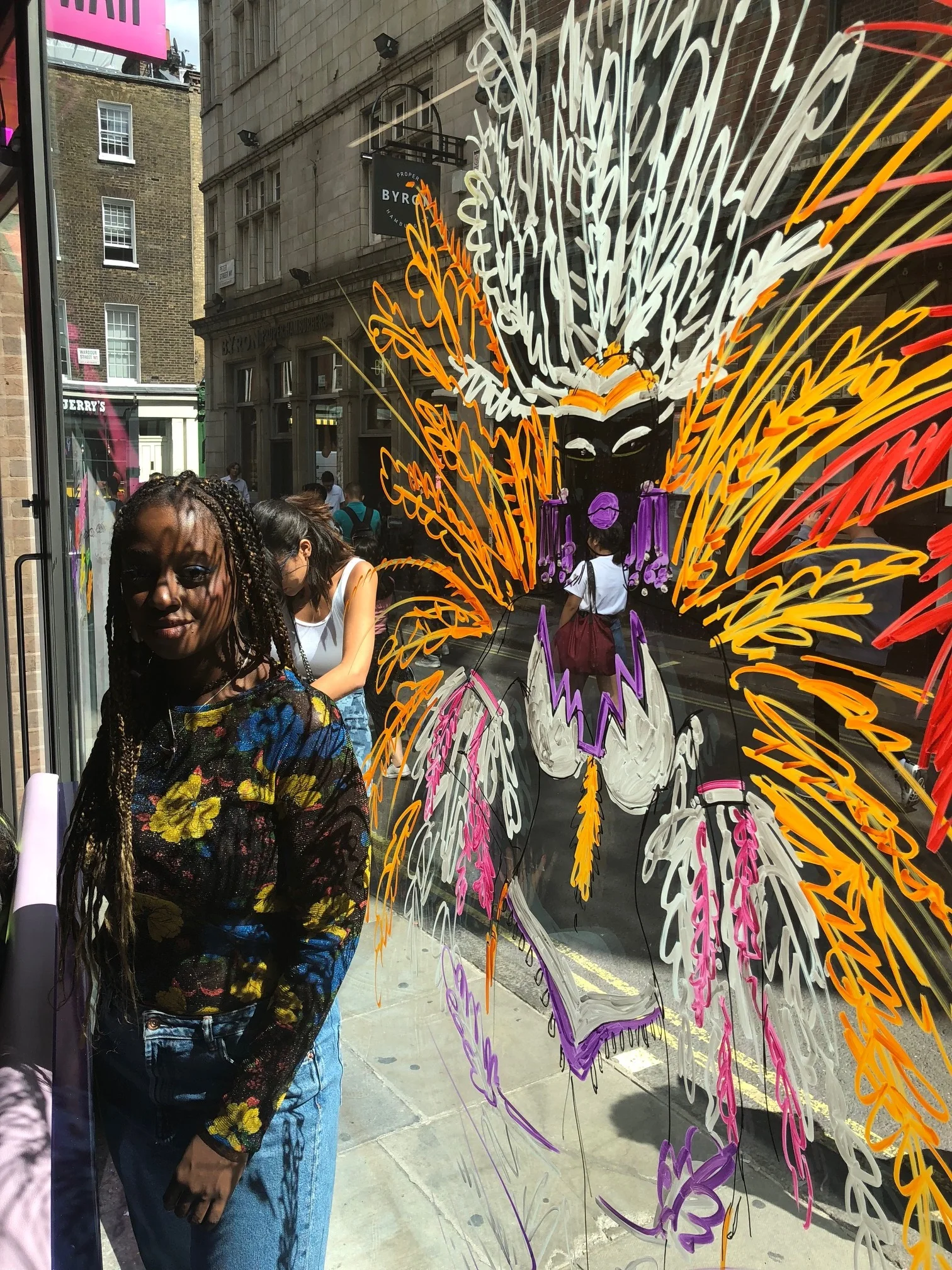 Anjelica Roselyn And Part of Her Carnival Mural