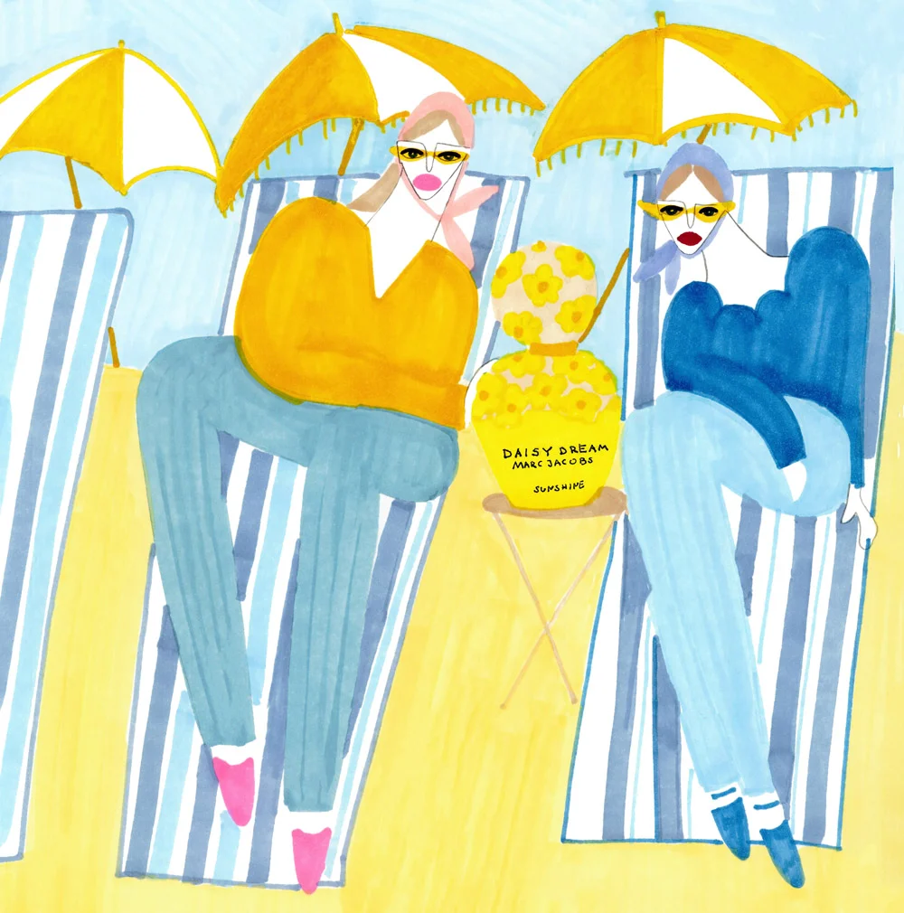 happy girls with happy daisy on the beach.jpg