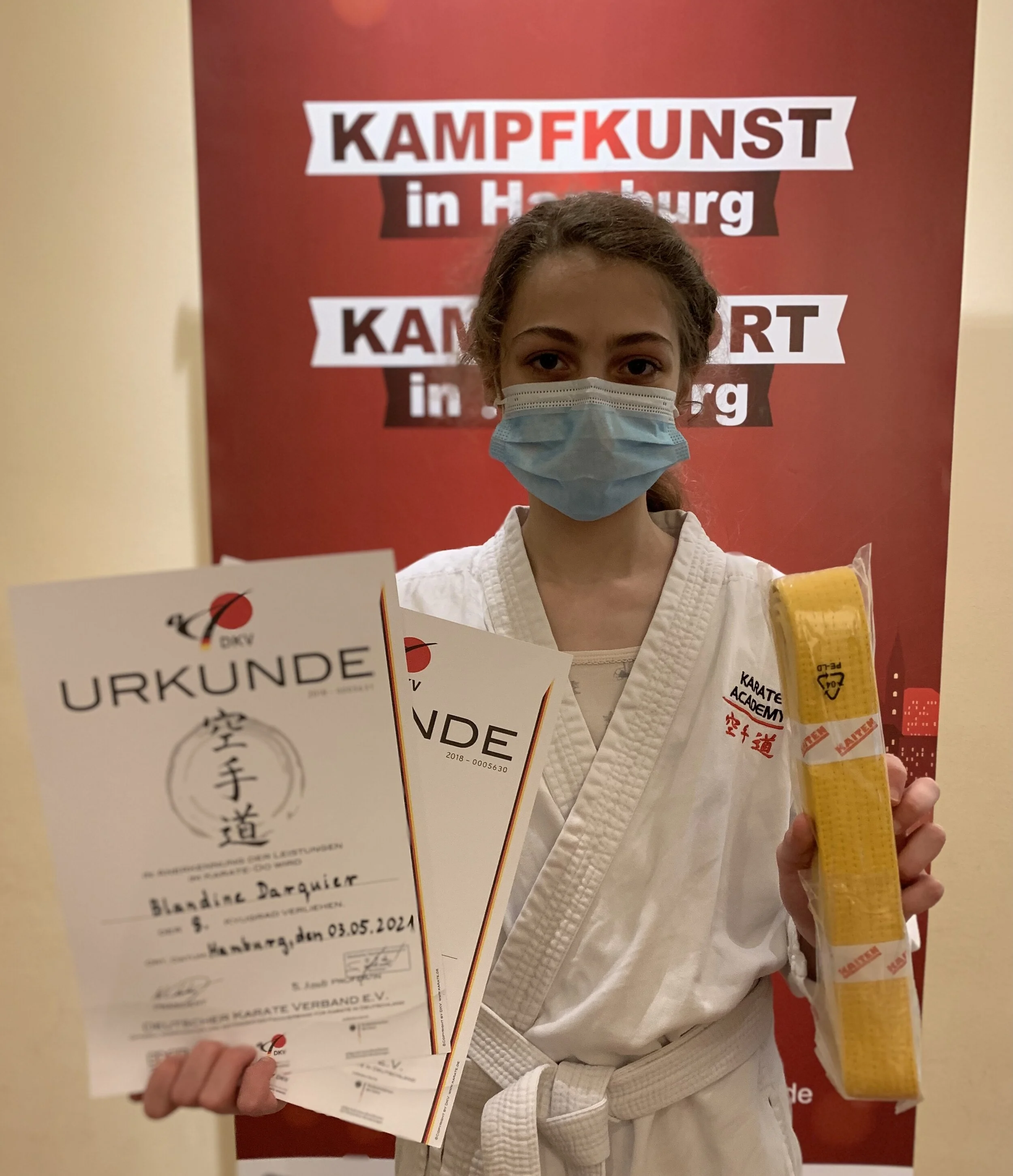 Online Prüfungen bis Orangegurt erfolgreich abgenommen