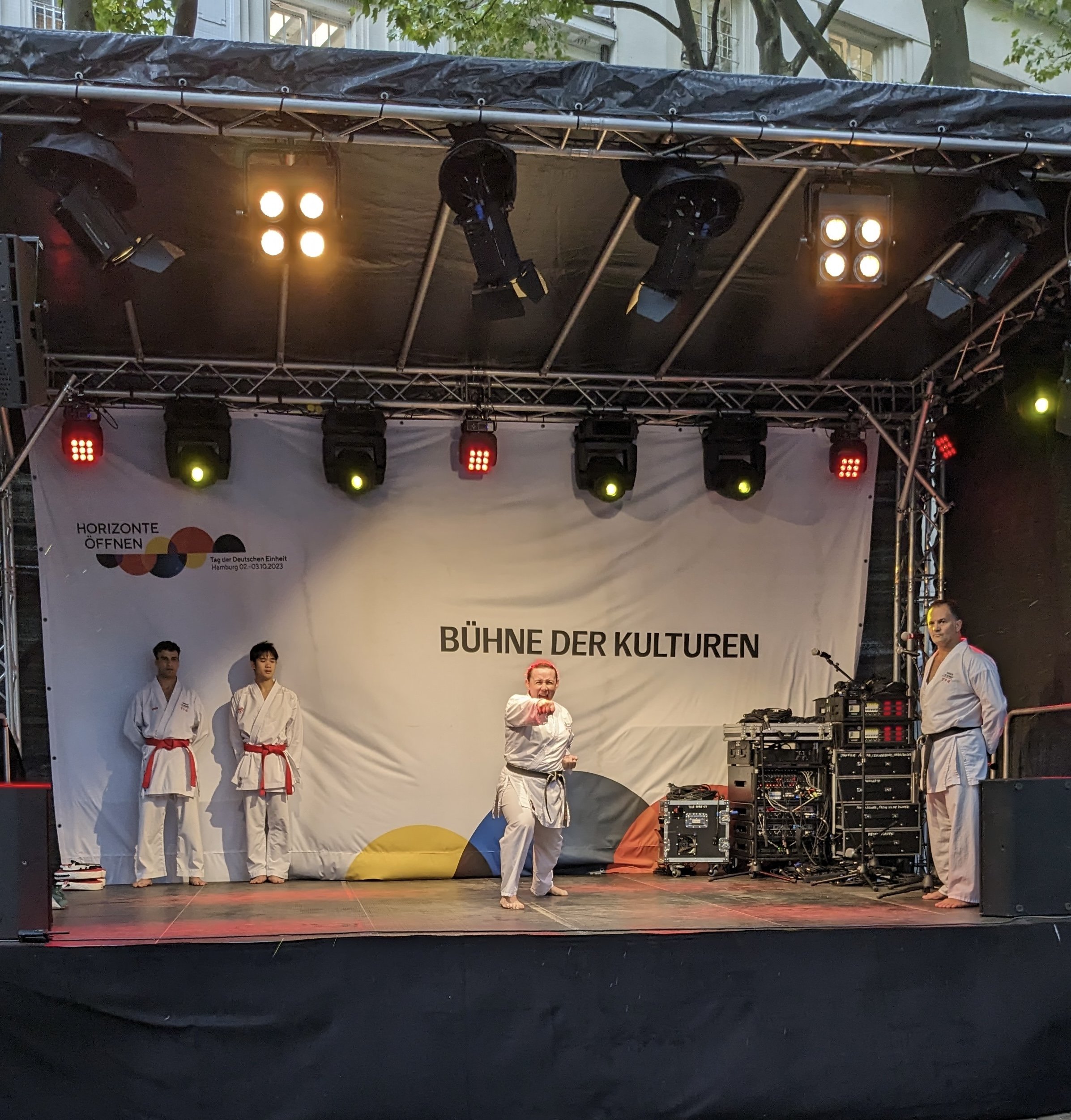 Karate Demonstration beim Bürgerfest am Tag der Deutschen Einheit in Hamburg