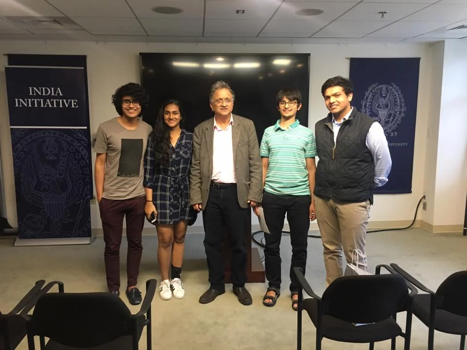 Ramachandra Guha with the Students on the Editorial Board of India Ink