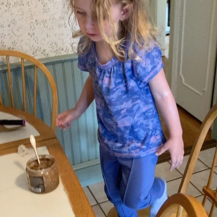 Gingerbread Almond Butter is so yummy I couldn&rsquo;t get Isabella to sit down while she ate it off the spoon! From #baseculture it has cinnamon, nutmeg, and coconut sugar. Yum! Now at the office for purchase.