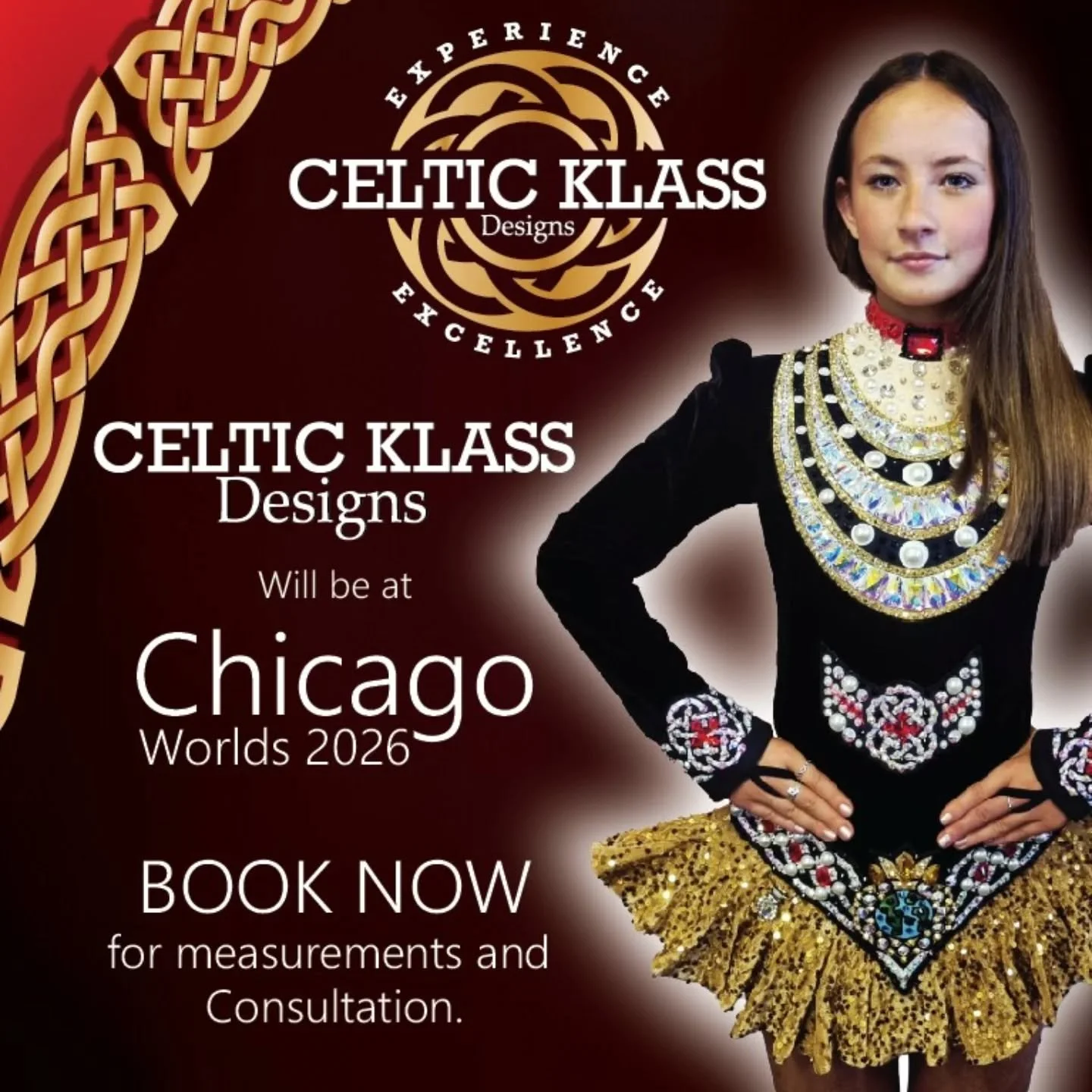 ✨ Chicago Worlds 2026 ✨

Celtic Klass Designs will be there! Book your appointment now for measurements and consultation and create the dress you&rsquo;ve been dreaming of.

📍 Chicago
📅 Worlds 2026
📩 Limited appointment slots available.

#irishdan