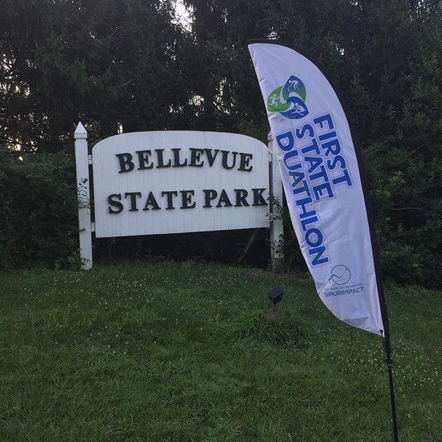 Banner up! Good luck to all of our competitors in today&rsquo;s First State Duathlon at @bellevuestatepark! #firststateduo #challengede #duathlon #RaceToRaise