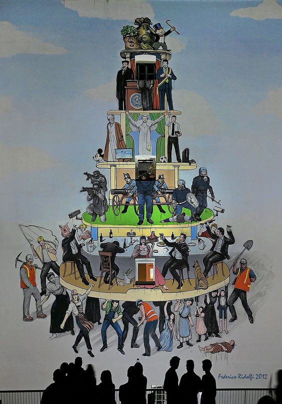 Modern Pyramid of Capitalist System, Federico Ridolfi, 2012.