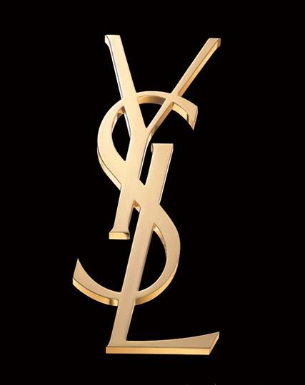 Yves Saint Laurent metallic logo