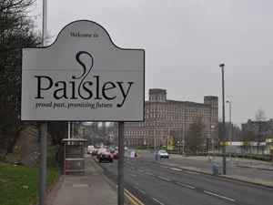 Paisley , in West Scotland, was a centre for textiles and this is where paisley designs were produced during the industrial revolution. In fact, The Scottish town is now bidding to be UK City of Culture for 2021 .