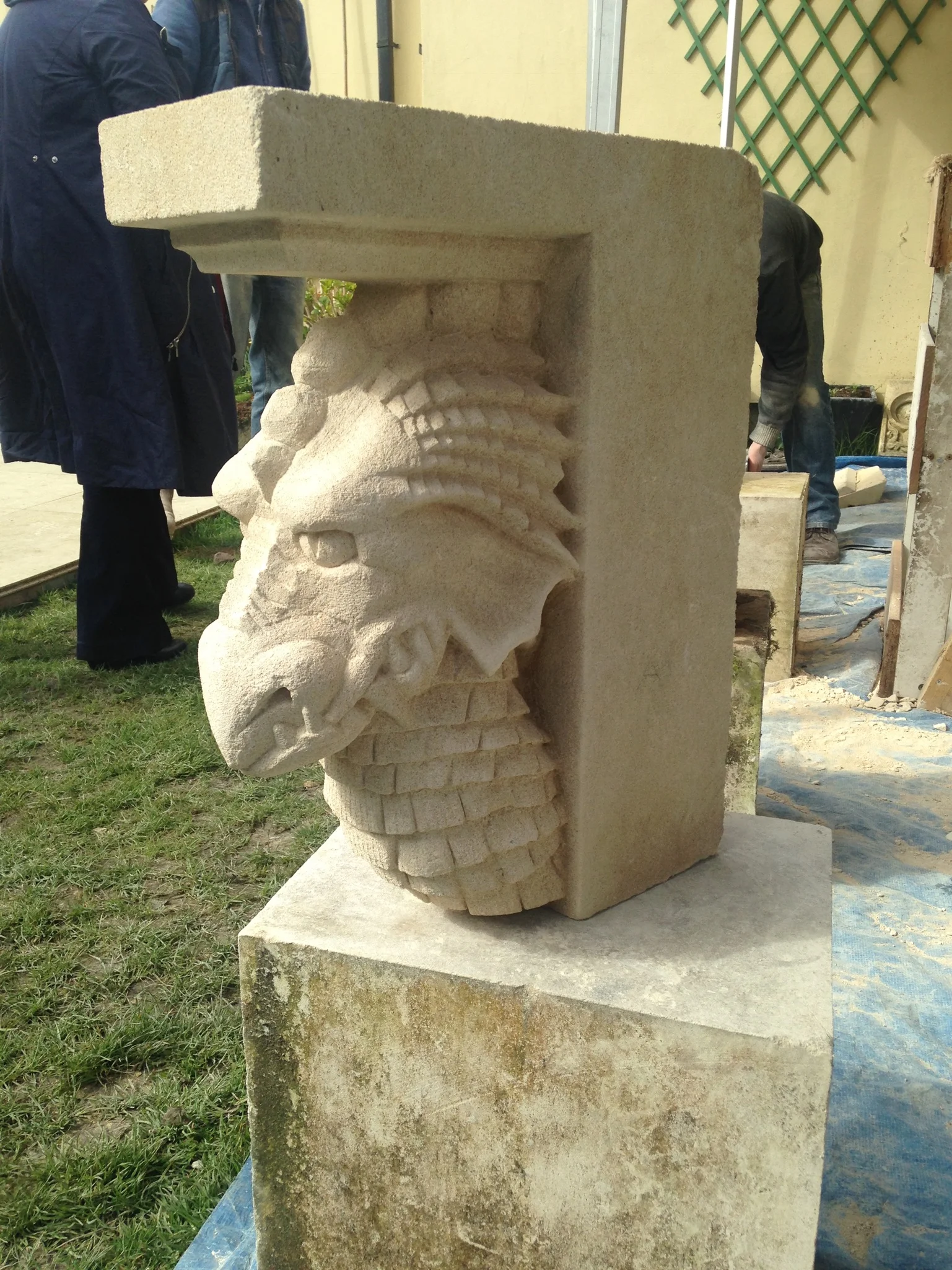 A bad Ass Dragon carved over a weekend in a pub garden in Somerset. Auctioned for a good cause.