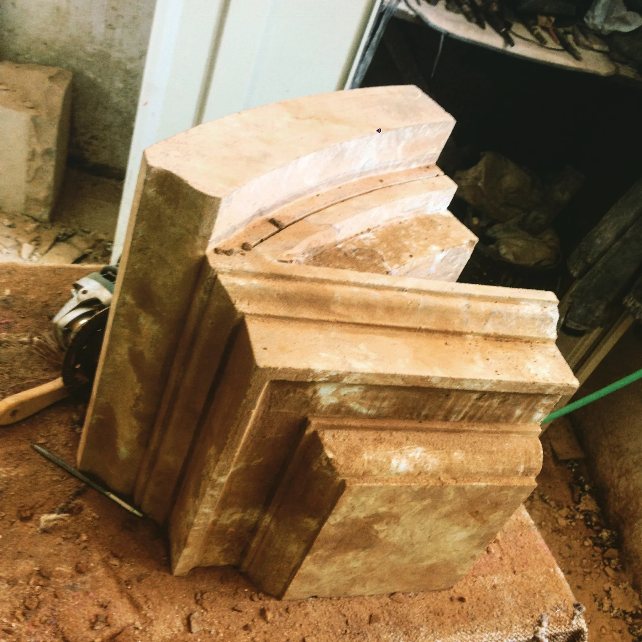 Pediment springer made in Ironstone