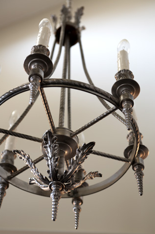 Model No. 2002 - Cordova Chandelier in Pewter Finish. (Photo courtesy of Postcard From Paris , Greenville SC)