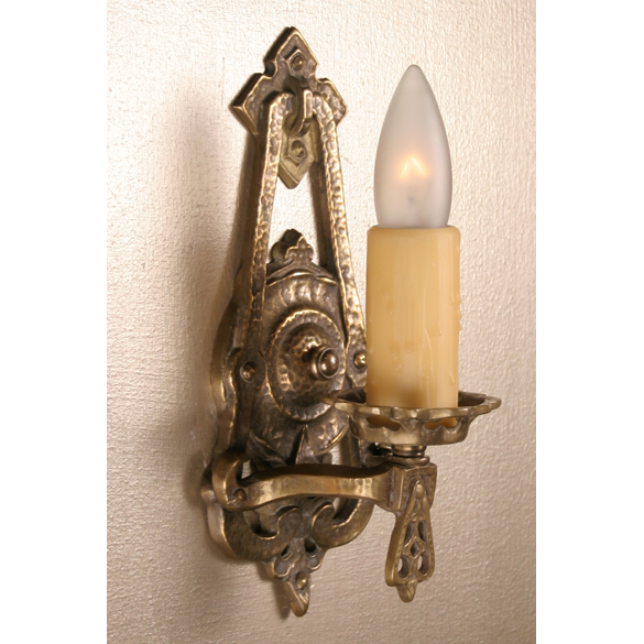 Venezia Antique Brass Authentic handmade antique reproduction sconce | 20th Century Lighting - Work of Man