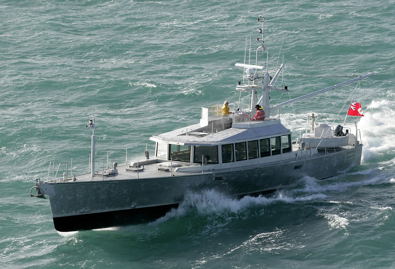 Wind Horse during sea trials off Auckland, New Zealand.