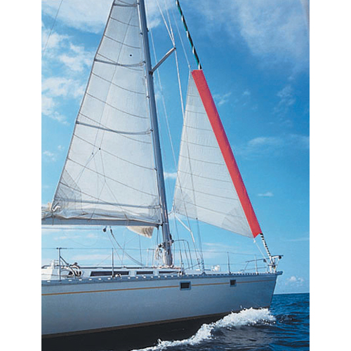 The innovative Gale Sail is a storm sail that fits over a furled headsail.