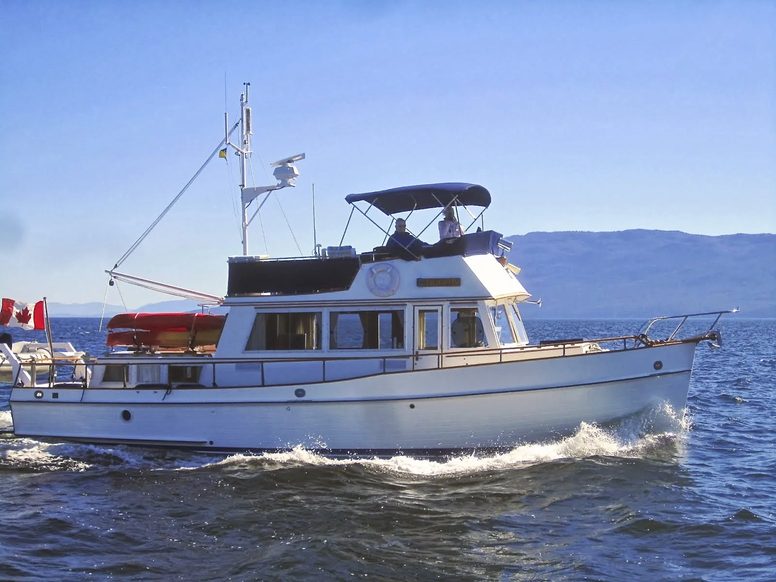 The GB 42 Classic is still a thing of stately beauty and gets approving nods wherever it goes. With two Lehman diesels it is a cruising dream.