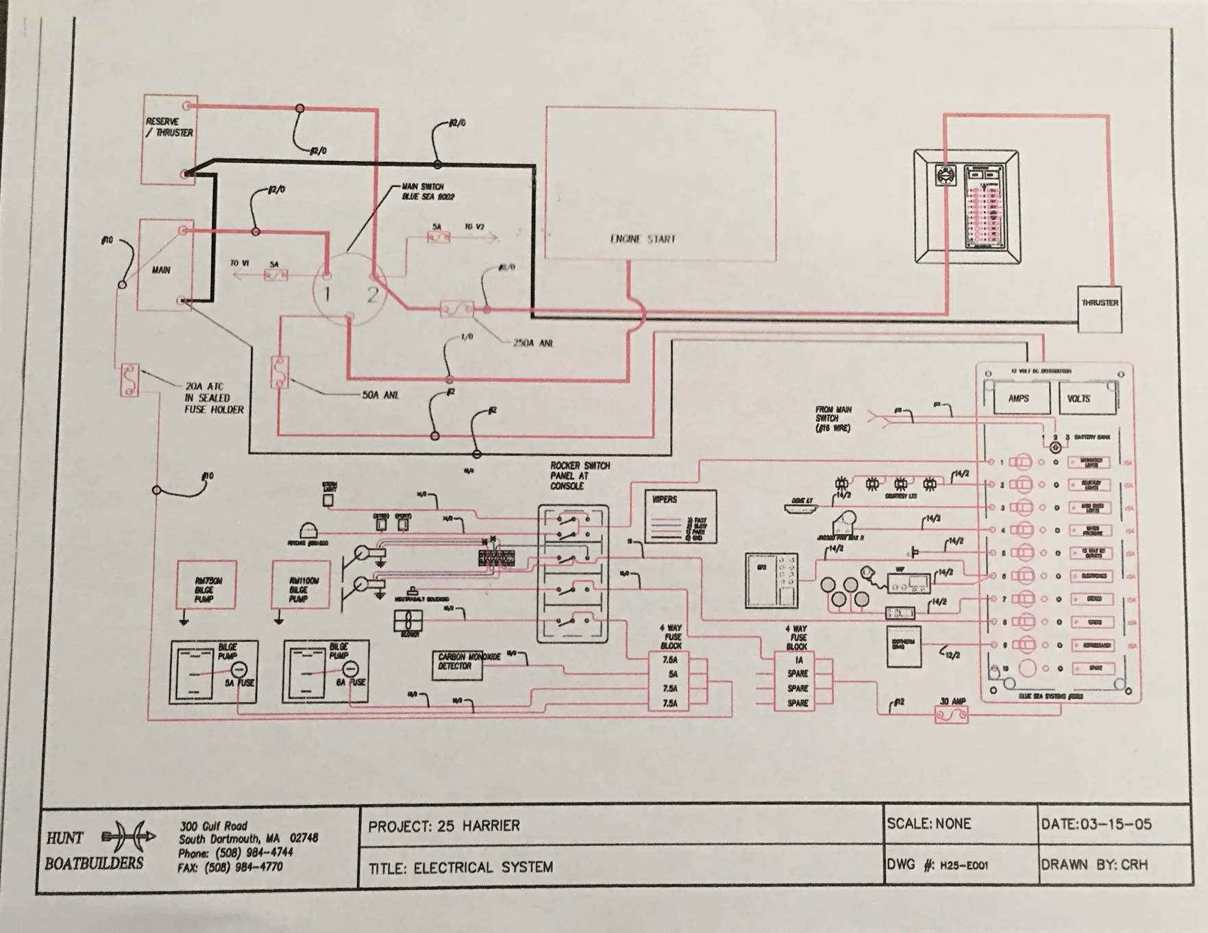 A pretty simple diagram for Blue Angel . But it does not include the battery carger or additional electronics we added. It needs to be updated.