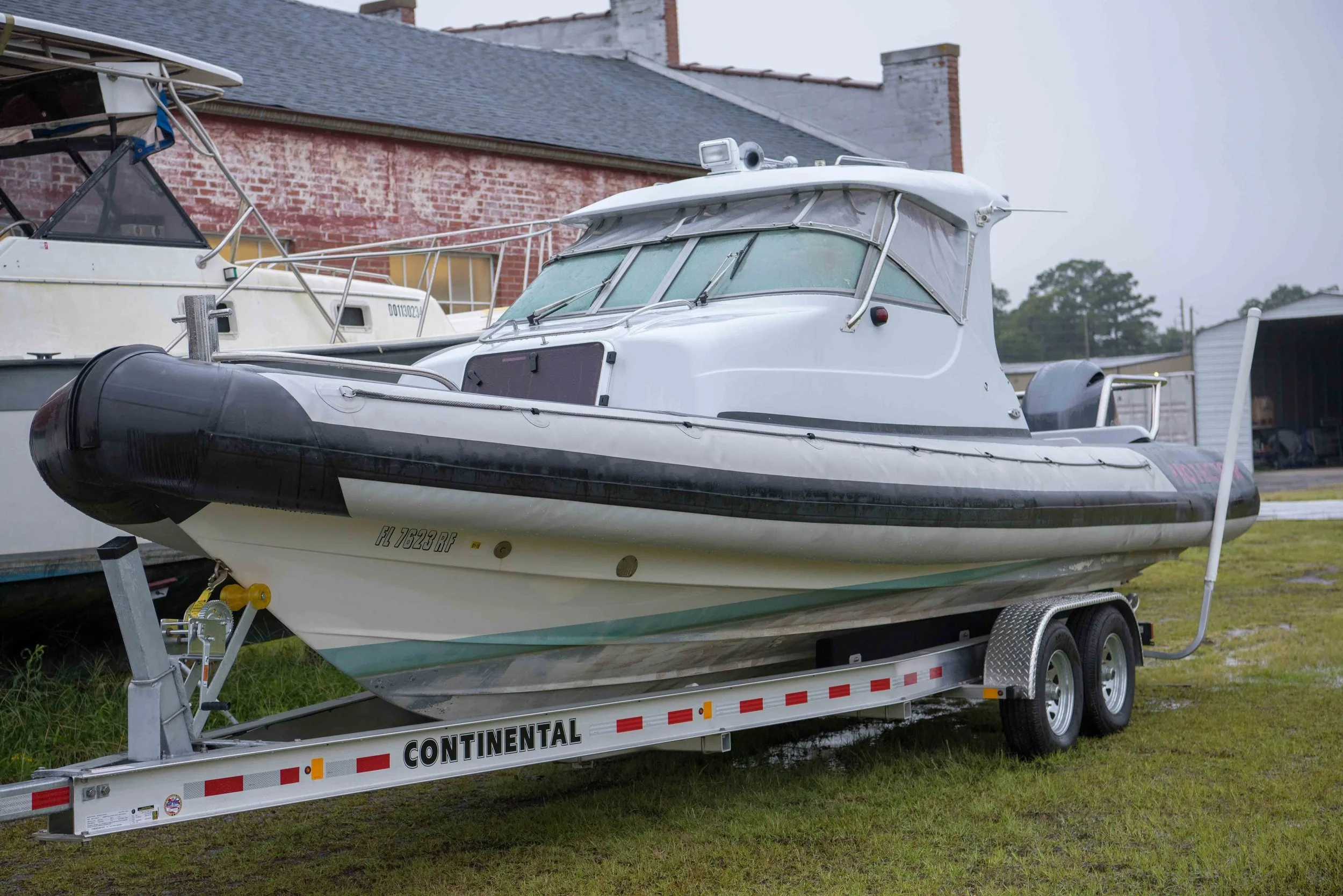 ADVENTURE as we left her with partially inflated tubes. By now, she is covered and put away until we return in January for a thorough cleaning and beginning upgrades to make her cruise worthy.