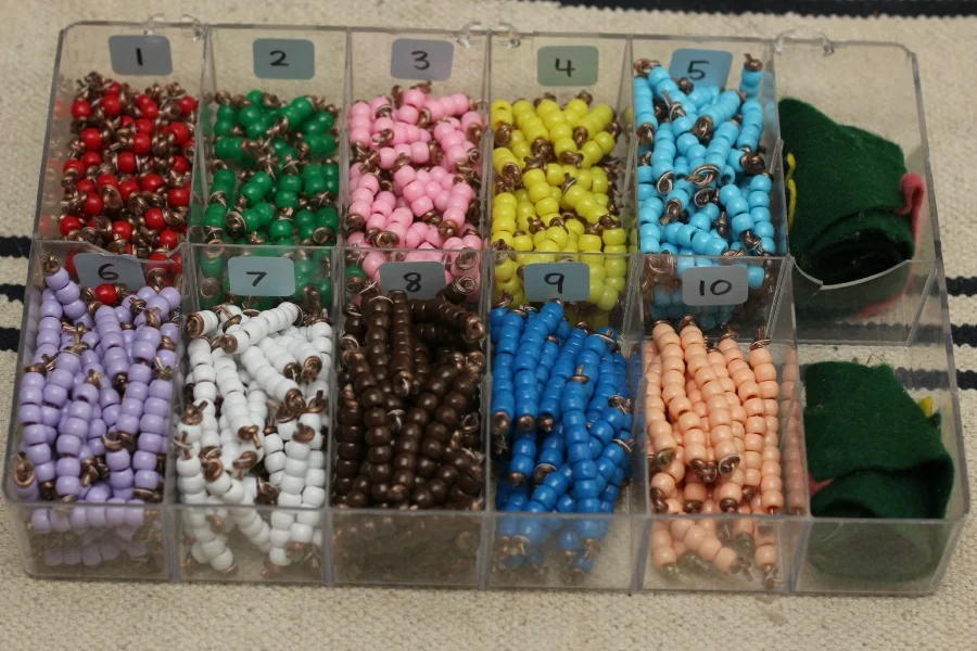 DIY Montessori colored beads - easy enough for anyone to make on a budget! - from Montessori Mischief