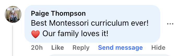 Best montessori curriculum ever! Our family loves it! - Paige