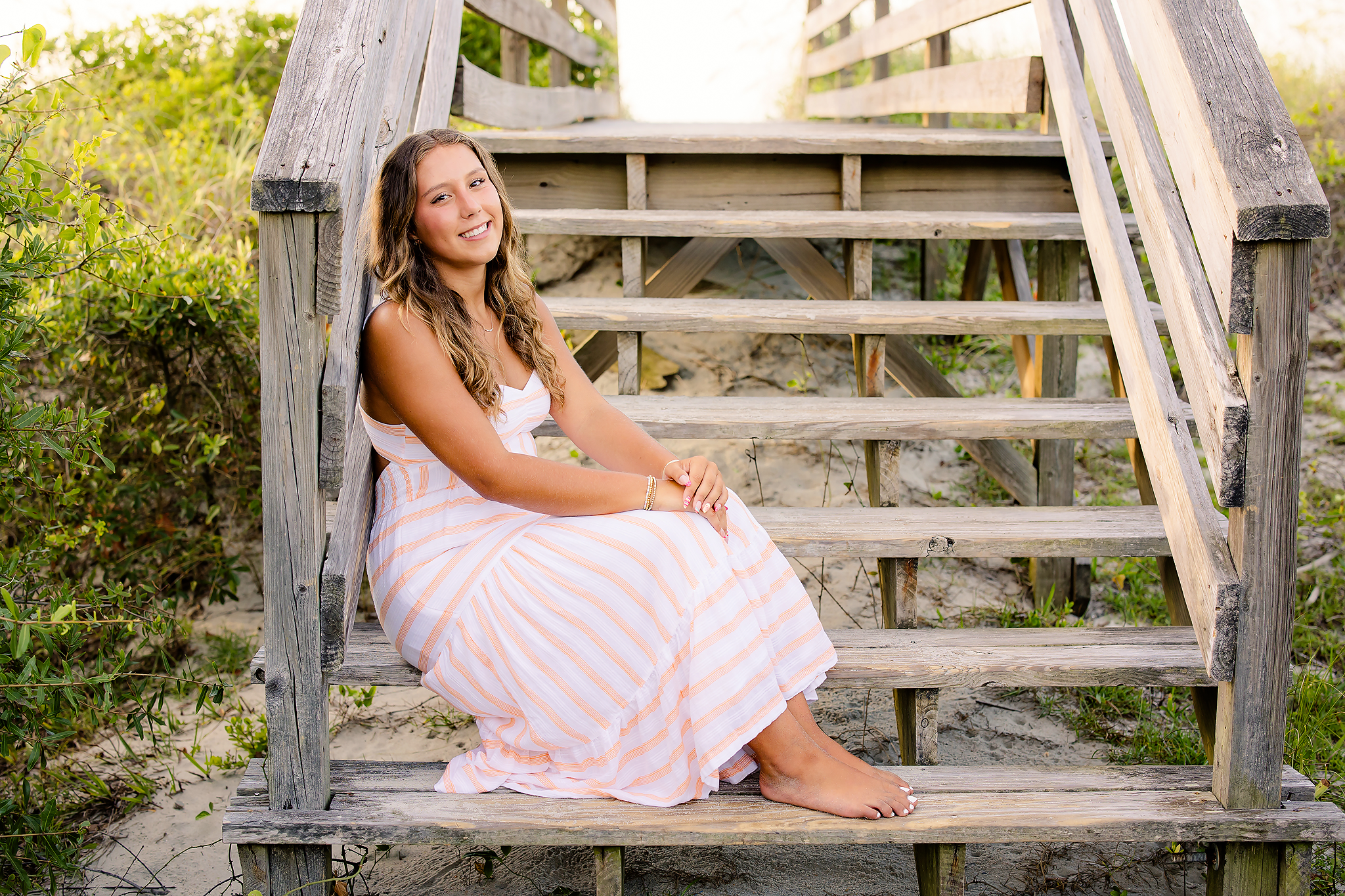 Senior Pictures at Sunrise at Huntington Beach State Park | Mea’s Senior Session