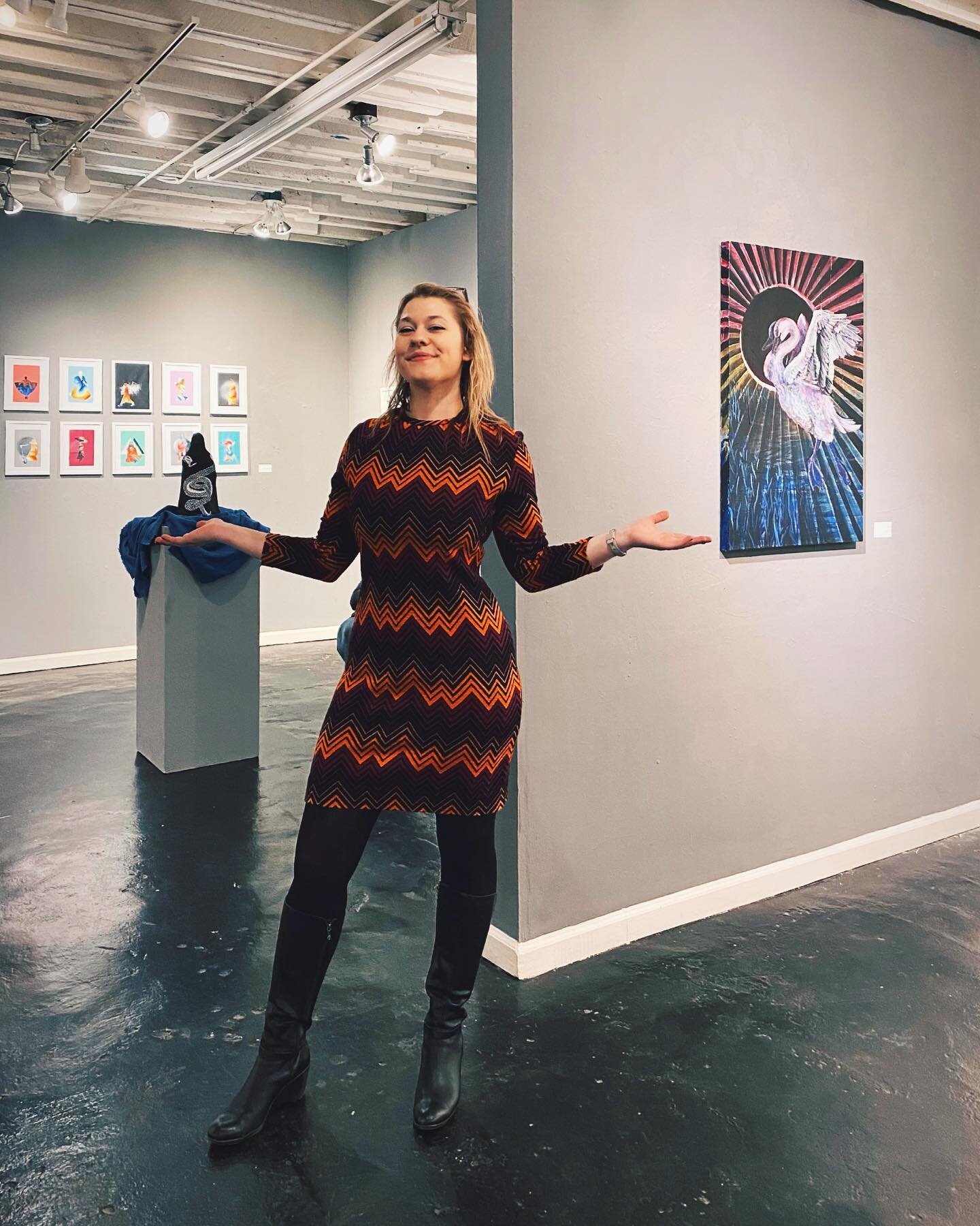 31. Celebrated a new year of life surrounded by beautiful people and art with the opening of our group show, PERIPHERIES, at the epic Delurk Gallery in Winston-Salem, NC. 🪶🌀🥳 Grateful, inspired, and loved!!! 💥💥
