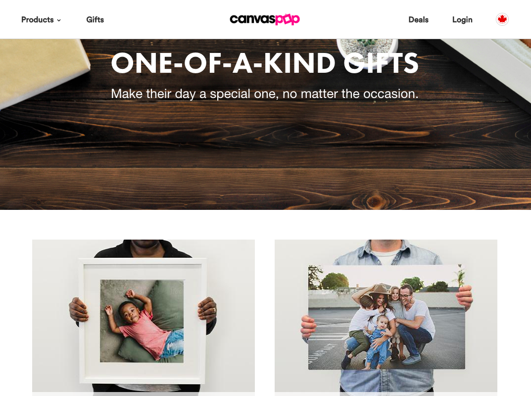 Wrote copy for CanvasPop's gift guides .