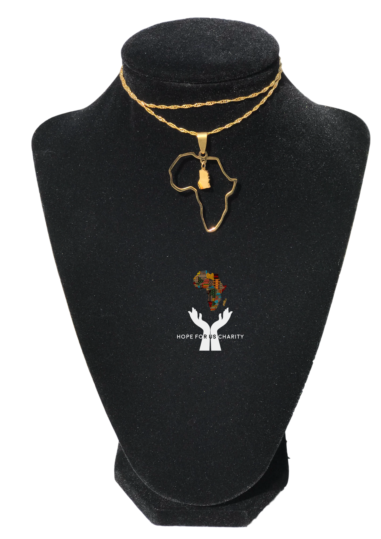 Africa with Mini Ghana Necklace
