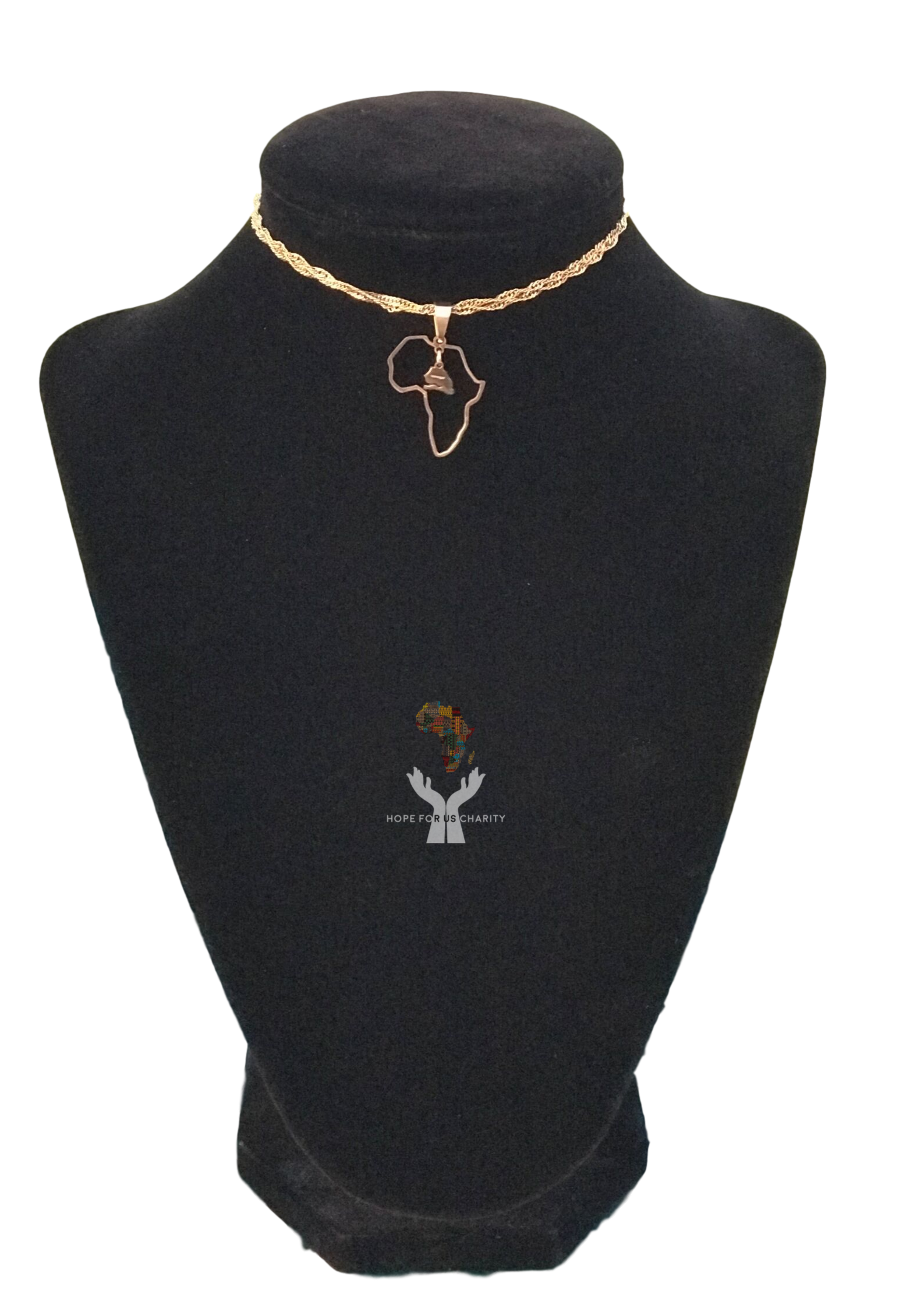 Africa With Mini Senegal Necklace