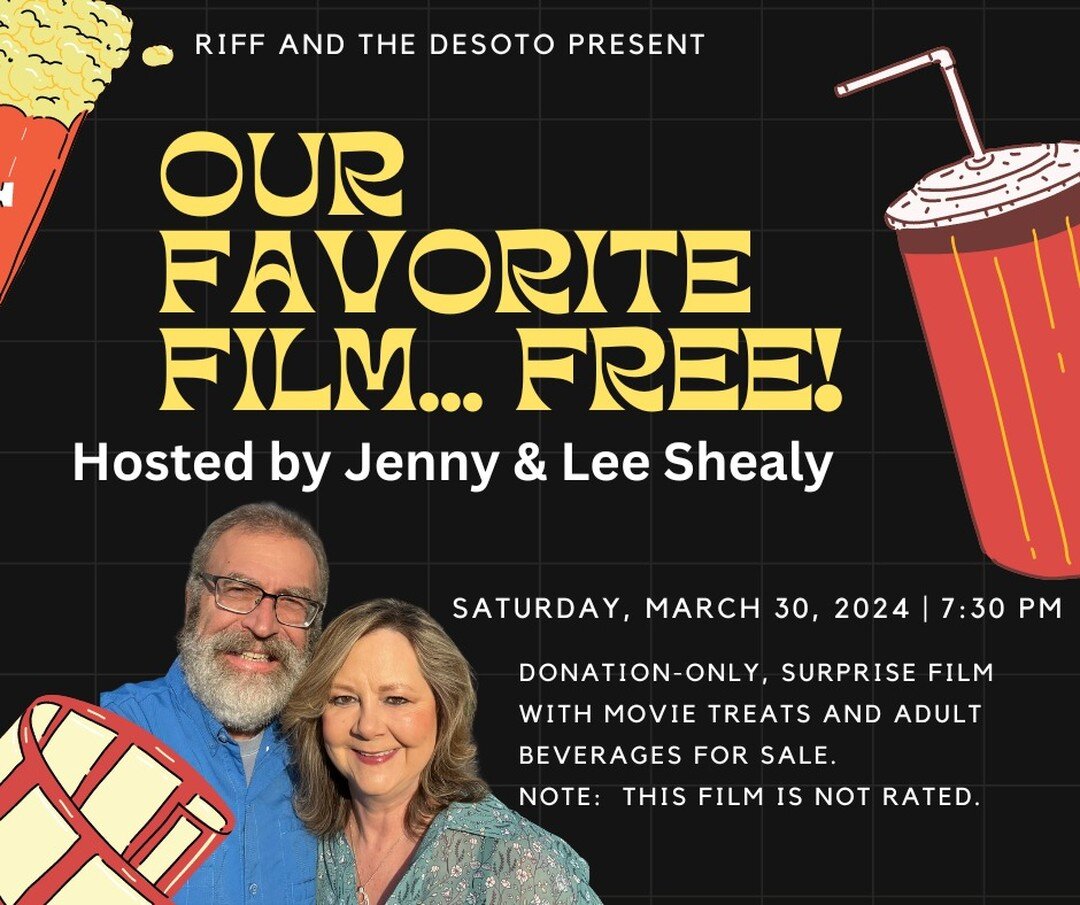 A new type of film event for Floyd County. A FREE film hosted by locals. You won't know what it is until you get to the theatre.... unless you guess based on the hints we'll give all week. And knowing @leeshealy and @jennyshealy1 - we will tell you t