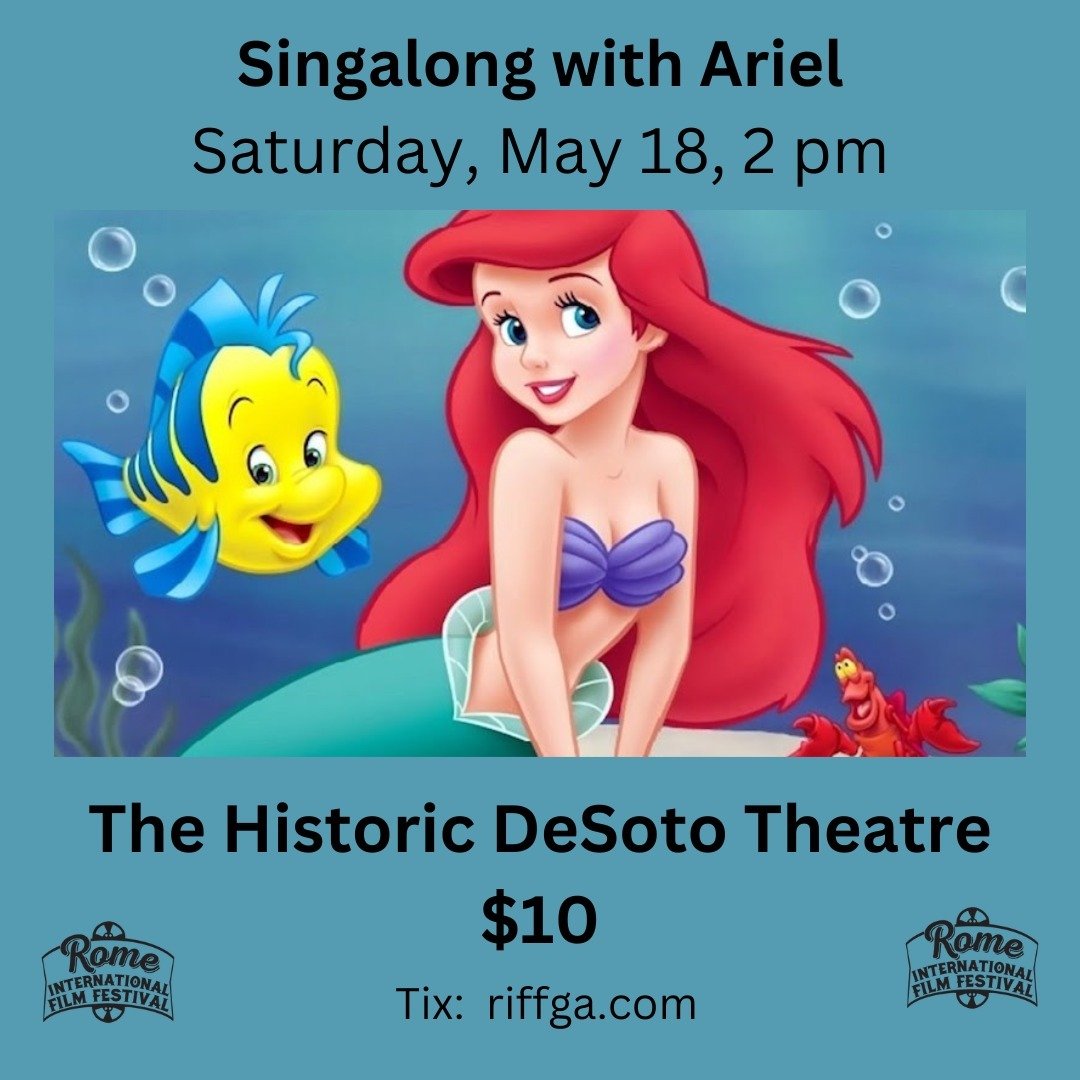 Jump into an ocean of family fun! Yummy popcorn &amp; treats! Adult beverages for mom &amp; dad! Just $10! 
Tix: riffga.com. #romega #kids #singalong #TheLittleMermaid