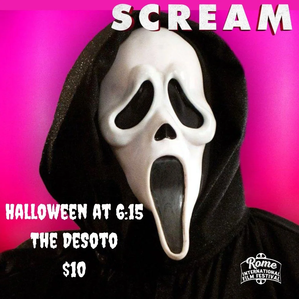 The perfect Pre-party party for Halloween. Get your photo on the Halloween Red Carpet, and sit in the dark with your friends (at least you hope they are...) while waiting for it to get dark. 

The DeSoto will become a scary-fun place for you to watch