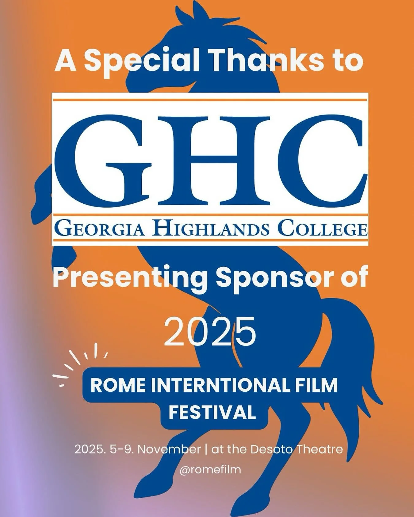 &lsquo;Teaching the next generation of leaders in NW GA, GHC supports us by bringing in events like the Wednesday night Ken Burns flick. This event co-creates the RIFF-GHC Digital Innovations Academy. Jessica Lindberg, Dean of Humanities and Seth Ing