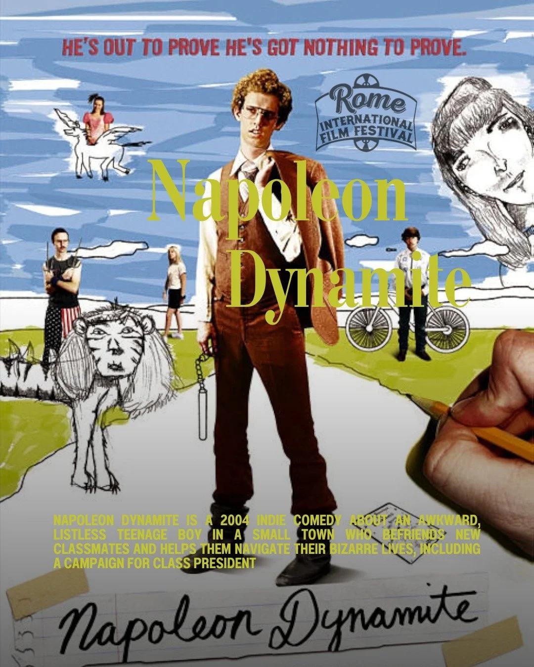 A vote for Pedro is a vote for RIFF. Come watch this coming-of-age classic comedy at the DeSoto at 1:00 PM. Directors Jerusha and Jared Hess are still mingling at the festival. Be sure to catch them and give them a warm Rome welcome. #romeinternation