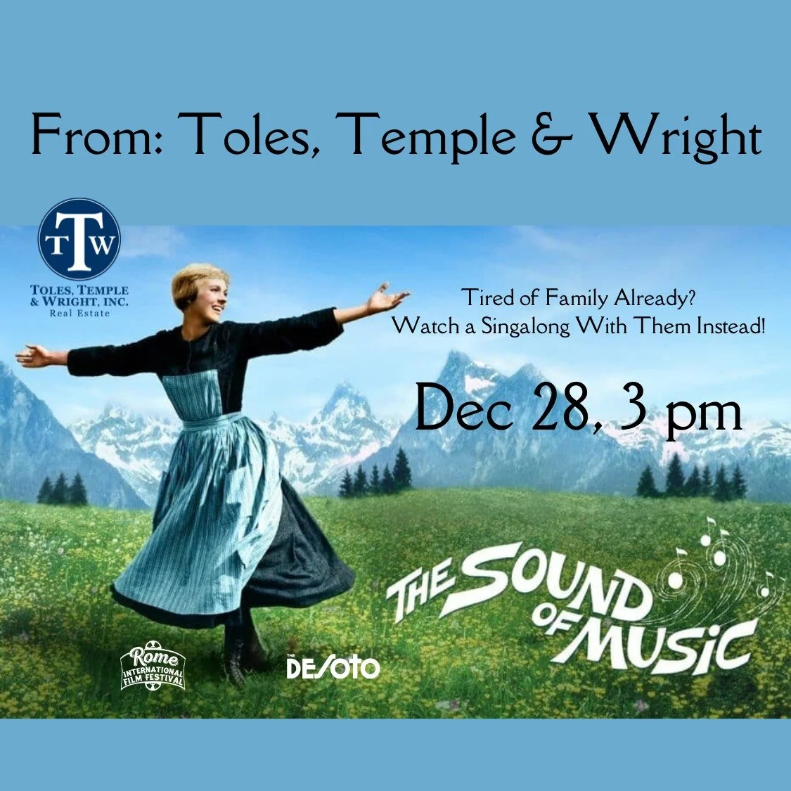 Today! 

Pssst. 30% discount from now until 2 pm ONLY for tickets purchased online at riffga.com

Use discount code "Sing4Less" for up to four tickets at 30% off.

Tickets at the door full price.