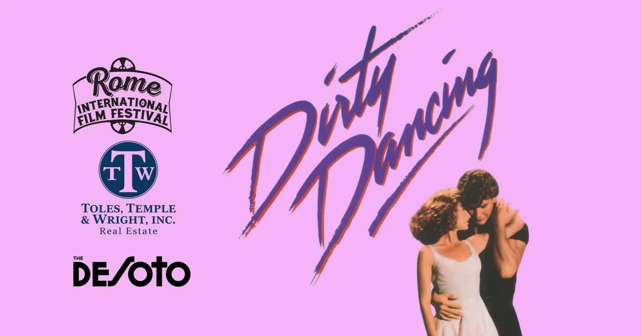 It&rsquo;s happening! The Rome International Film Festival in partnership with @tolestemple and @historicdesototheatre  proudly present Dirty Dancing! 💃🏼 🕺 

When: Saturday July 18th 7:00pm(doors open at 6:30!) 
Where: The Historic DeSoto Theatre 