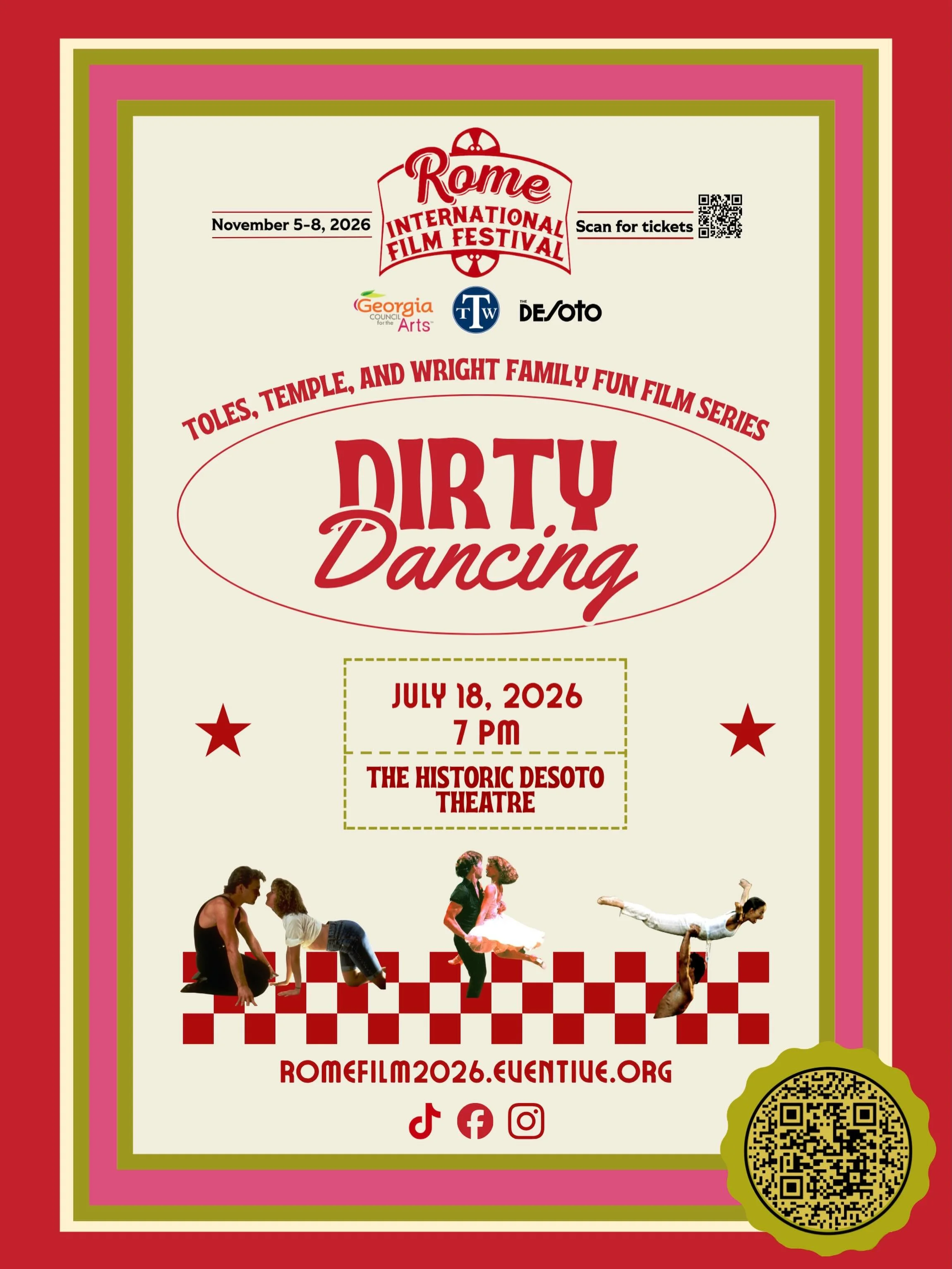 The countdown is on! Experience the timeless romance, unforgettable music, and iconic dance moves of Dirty Dancing on the big screen at the The Historic DeSoto Theatre with us 2026. Grab your tickets and get ready to have the time of your life! #riff