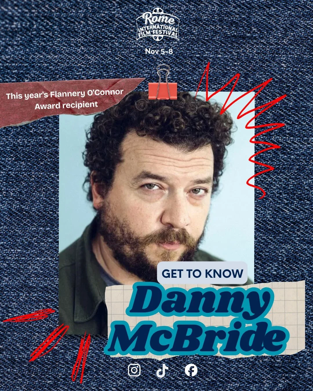 Before we celebrate him at RIFF 2026, get to know this year&rsquo;s Flannery O&rsquo;Connor Award recipient, Danny McBride! From comedy classics to acclaimed television and film, his unique voice has helped shape modern entertainment. We can&rsquo;t 