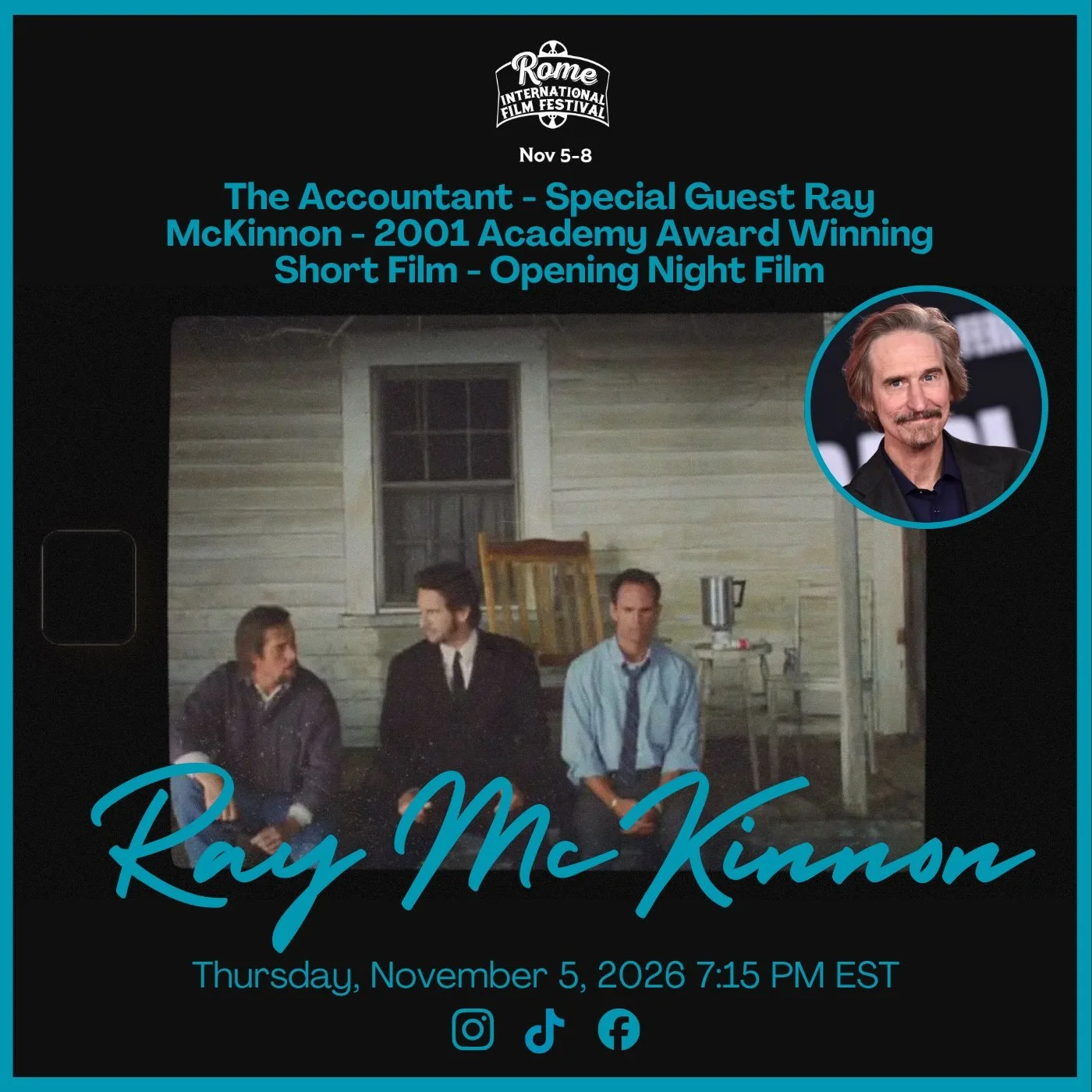 RIFF is kicking off Opening Night with an Academy Award-winning short!
We&rsquo;re thrilled to welcome Ray McKinnon for a special screening of The Accountant &mdash; the 2001 short film he wrote, directed, and starred in, which won the Academy Award 